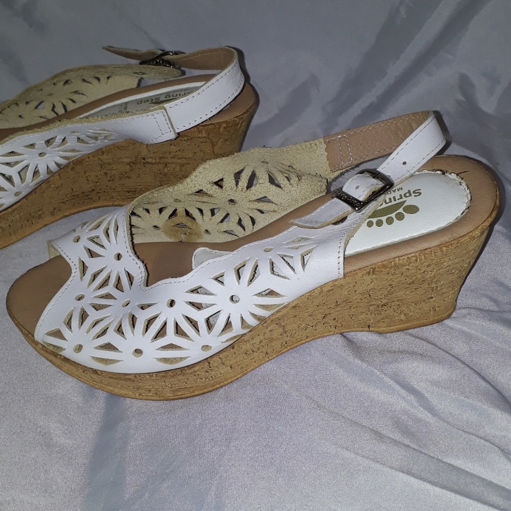 Spring Step White Shoes Made In Italy - Picture 2 of 7